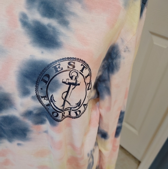 NWOT Exist Tie Dye Long Sleeved shirt w Destin Florida Logo XL - Picture 2 of 15